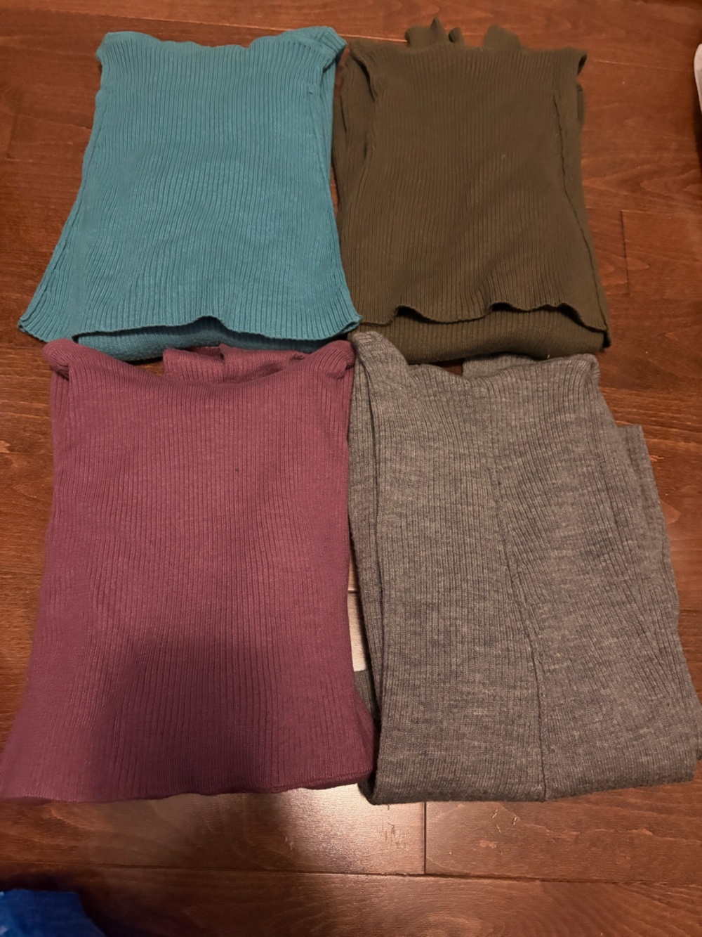 Bundle - 4 Club Monaco cotton cowl turtlenecks